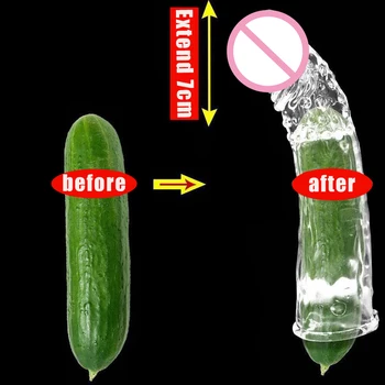Moški Podaljšanje Sleeve Penis Extender Kondomi Za Večkratno Uporabo Dildo Ojačevalec Spolnih Igrač Za Moške Zamudo Izliv Petelin Šoba 4117