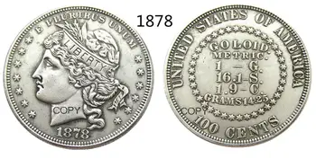 ZDA Niz(1873-1882) 11pcs Različnih Dolar Vzorci Silver Plated Kopija Kovanca