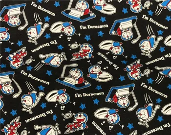 50x165cm Risanka Doraemon elastičnost plesti bombažne tkanine Za Šivanje diy Mozaik baby T-majice fant majica oblačil, Tekstilnih 42461