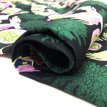 HLQON kakovostne natisnjene barvana preja jacquardske brocade poliester tkanine, ki se uporabljajo za tkiva ženske obleke oblačila mozaik 42604