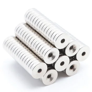 100 kozarcev NdFeB 12x4-4 mm Super krog counterbore magnet 12 mm x 4 mm luknja: 4 mm N35 magnet izvrtane močan magnet 12*4-4 mm 43014