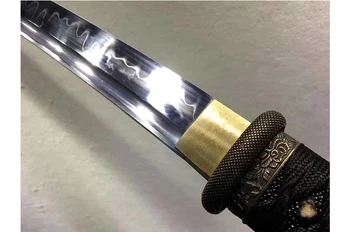Wakizashi japonski pravi meč 76 cm T10 ogljikovo jeklo kaljeno rezilo britev ostrih za rezanje bambusa palisander tulec 43411