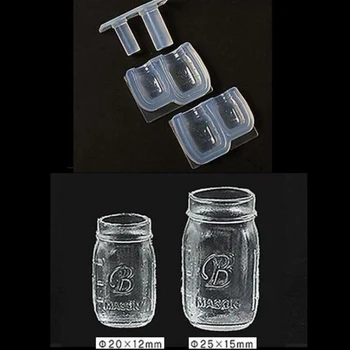 Epoksi Plesni Medu Jar Steklenico Obesek UV Smolo Litje Plesni Miniture Hrane Igrajo Silikonsko Plesni Nakit, Izdelava 4343