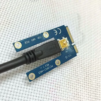 Novo kartico Mini PCI Express, PCI-E Riser Card PCIe 1x do 16x SATA Adapter s 6pin Kabel USB Odcepa Za Bitcoin Rudar BTC Pralni Rudarstvo 43450