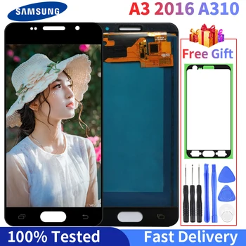 Preizkušen TFT Za Samsung Galaxy A3 2016 A310 Zaslona A310F A3100 LCD-Zaslon, Zaslon na Dotik, Računalnike Skupščine 44630