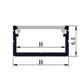 5-30pcs/veliko 1meter aluminijast profil za 5050 dvakrat zapored led trakovi iz aluminija, ki je osnova za led bar svetloba, 16 mm pcb s priborom 4589
