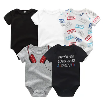2020 5PCS/Veliko Bodysuits 0-12M Baby Boy Oblačila Novorojenčka Bombaž Baby Girl Obleke Samorog Dekleta Otroška Oblačila Roupa de bebe