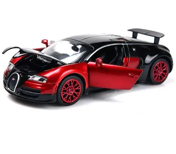 1:32 Obsega Bugatti Veyron coches jugetes Diecast Modela Avtomobila avtomobili a escala Potegnite Nazaj avtomobilčki oyuncak araba Otroci Igrače Darila 47658