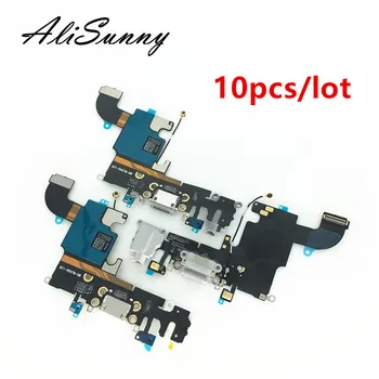 AliSunny 10pcs Polnjenje Vrata Flex Kabel za iPhone 6 6S 7 Plus 8 XR XS USB Dock Priključek za Polnilnik Vrata za iPhone X 5 5S 5C