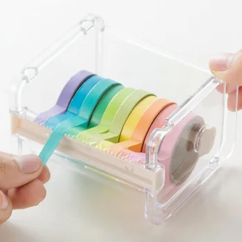 PHANTACI Ustvarjalne Japonski Maskirni Trak Rezalnik Barve DIY Tiskovine Washi Tape Shranjevanje Organizator Trak Razpršilnik Pisarni Šole