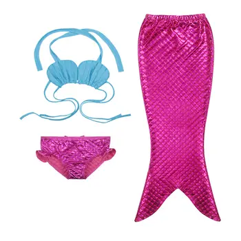Poletja 2017 morska deklica 3Pcs na Novo določiti Otroci Dekleta morska deklica Rep Swimmable Nastavite Kostum