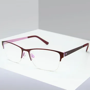 ZENOTTIC Ženske Kovinske Zlitine Okvir Očal Ultra-lahkih Okvirji Pol Platišča Optični Recept Daljnovidnost Kratkovidnost Očala Očala