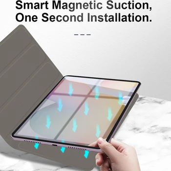 Magnetno Ohišje za Samsung Galaxy Tab S6 Lite 10.4 SM-P610 P615 PU Usnja Kritje za Samsung Tablični Zaščitna Kožo Auto Sleep