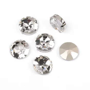 YANRUO 1201 Krog 27mm Velike Steklene Kroglice Diamond, Craft in Diy Šivanje Dekoracijo Bleščice Dobave 50907