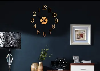 Ure Klasične Akril Teksturo Letnik Velike Stenske Ure 3D Tridimensional DIY Watch Novost Povratne ure Za dom dekor