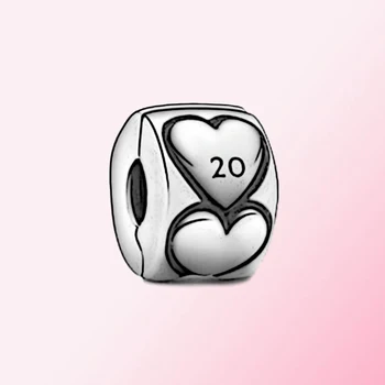 925 Sterling Silver 1: 1 ob 20. Obletnici Srca Posnetek Čar Čar DIY Zapestnica Bangle Modni Visoke Kakovosti Tovarne Neposredno