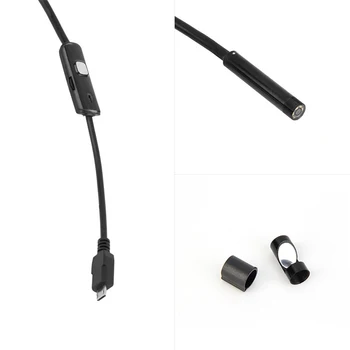Kebidu Mini USB 1m /7mm Fotoaparat Nepremočljiva Endoskop s 6 LED Objektiv Toga Pregled Kača Cev Borescope za Android Vroče Prodaje
