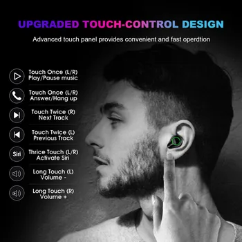 T9 Bluetooth Slušalke TWS Res Brezžične Stereo Čepkov LED Digitalni Zaslon s 7000 MAh Polnjenje Polje Moči Banke