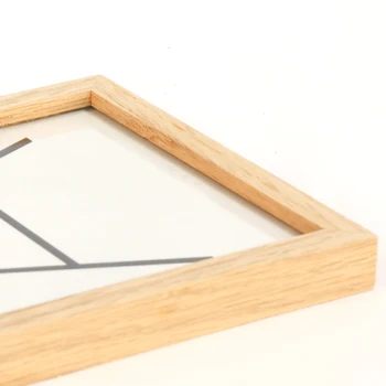 Naravnega hrastovega lesa foto okvir velikosti A4 ali 3 kos snop paket luči tehtano steno okvir plexi steklo