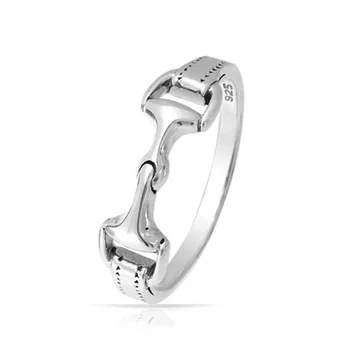 Resnično 925 Sterling srebro velikost 5-10 visoke kakovosti polirani plezati snaff velik srebrn prstan