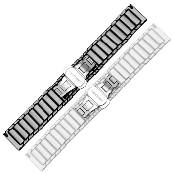 PEIYI Pearl keramike trak 20 mm 22 mm watchband Primerna za Huawei watch 2 GT PRO črna bela zapestnica Hitro sprostitev 53441