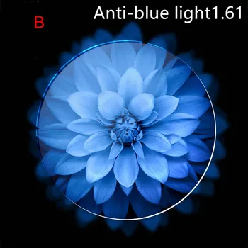 JIE.B anti-modra svetloba 1.61 objektiv recept smolo optične leče kratkovidnost presbyopia objektiv anti-sevanje 53750