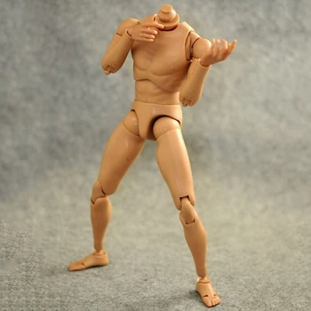 12 palcev moški ozki rami mišičastega telesa, 1:6 moški glavo sculpts modesl otroci igrače zbirk z močno prsih mišice