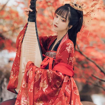 Tang Bo Ustrezala Starodavne Kitajske Hanfu Obleko Tradicionalna Kitajska Obleka Festival Obleko Klasične Vezenje Princesa Plesa Kostum