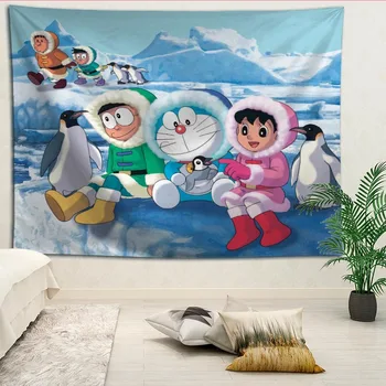 Nov Prihod Doraemon Tapiserija, ki Visi Odejo v ozadju stene spalnice Home Art Tapiserije Dekor Prilagodite sliko 54995