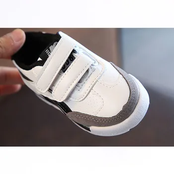 2019 novo otrok kavljem športni čevlji fantje študentov bele superge priložnostne moda otroci čevlji malčka mehko usnje, usnjeni čevlji
