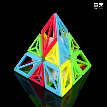 QiYi DNK 3x3x3 Piramida Kocka Stickerless Čarobno Hitrost Kocke, Sestavljanke Izobraževalne Igrače Za Otroke 55541