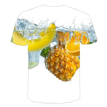 Limonin sadje vzorec 3D tiskanih majica s kratkimi rokavi ženske 2019 poletje vrhovi Nov moški ženska priložnostne smešno modi Estetske tshirts plus velikost 6xl 57828