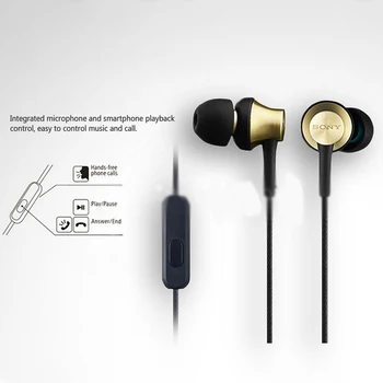 Original Sony MDR-EX650AP V uho Žične Slušalke z Mikrofonom z Visoko kakovost Bas Slušalke za Fante in Dekleta za Android Huawei 5791