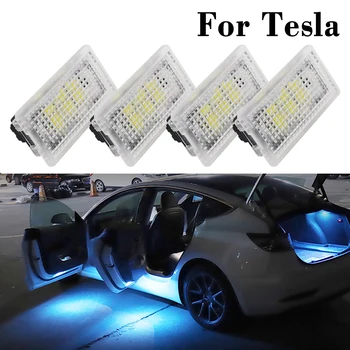 Za Tesla Model X S 3 Okoljske Svetlobe LED Avtomobilska Vrata, Footwell Vzdušje Notranje Dekorativne Svetilke Auto Trunk Lighitng Ultra Svetla 57982