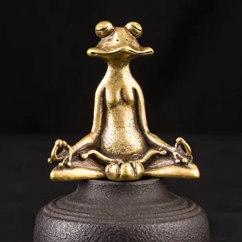 1Pcs Doma Namizno Dekoracijo Majhne Ornament Retro Slog za Budizem Medenina, Baker Kip Živalskega Kiparstvo 588