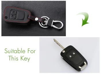 Pravega Usnja avto ključ zajema primeru nastavite keychain Za Chevrolet Cruze 2013 Iskra Onix Silverado Volt Camaro Aveo Sonic 2/3 Gumbi