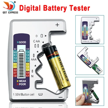 Digitalni Tester za Baterije Checker Zmogljivost Baterije Tester Za C, D, 9V AA AAA 1,5 V Baterija Litij-Napajanje Merilni Instrument 596