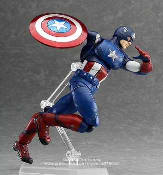 Disney Marvel Avengers Captain America 16 cm Dejanje Slika Anime Mini Dekoracijo PVC Zbirka Figur Toy model za otroke 60228