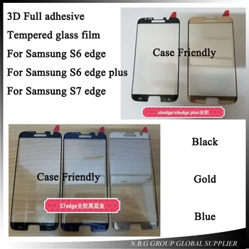 30pcs/veliko Zaščitnik Zaslon full lepilo za Samsung S7 rob S6 rob S6 rob plus polno lepilo Primeru Prijazno kaljeno steklo Flim 6048
