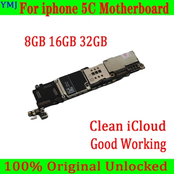 8GB 16GB 32GB Original odklenjena za iphone 5C Matično ploščo s Polno Žetonov,za iphone 5C Logiko odbor z Brezplačno iCloud,Dobro Preizkušen 6070