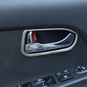 Alijunda 4pcs/Veliko ABS chrome trim vrata ročno clasping okrasni prstan Za KIA Sportage R 2011 2012 2013