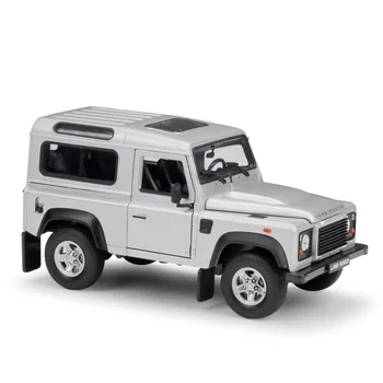Welly 1:24 Land Rover Defender Srebrne zlitine modela avtomobila Diecasts & Igrača Vozil, Zberite darila, Non-daljinski upravljalnik vrsta prevoza