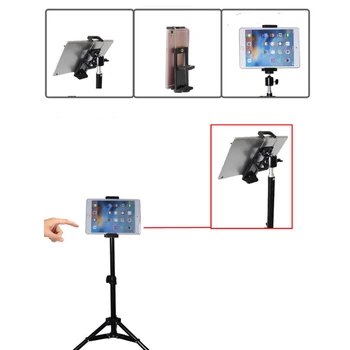 Za iPad/telefon 2 v 1 Strokovni Tablet Stojalo Posnetek Univerzalno Stojalo Nastavljiv Sponko Vertikalni Nosilec Nosilec Adapter 1/4