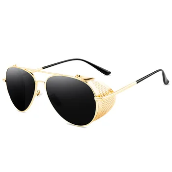 Moda Steampunk sončna Očala blagovne Znamke Design Moški Ženske Letnik Kovinski Steam Punk sončna očala UV400 Odtenki Očala Gafas de Sol 62634
