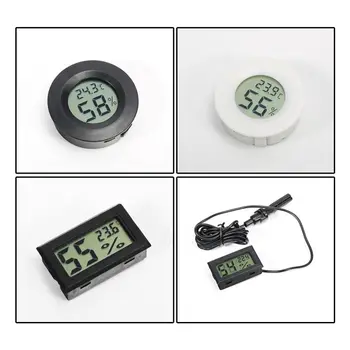 Plazilcev Mini Digitalni Termometer, Higrometer s Sondo Hygrothermograph Želva Akvarij Terarij Tank Temperatura Vlažnost Mete