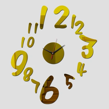 Vroče novih prihoda omejeno časovno omejeno stenske ure watch ura soba quartz iglo akril geometrijske nalepke 62898