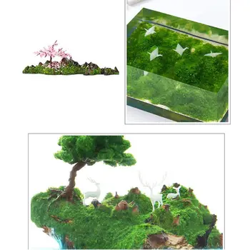 20 Barvo Moss Goba Drevo v Prahu Miniaturni Scene Smolo Mikro Krajine DIY Obrti F3MF 63114