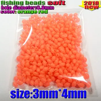 2018 fihsing plastika svetlobne ribolov kroglice, ki se sveti v temi 2*3 3*4----12*16 mm več velikosti, izberite barva je oranžna, rdeča