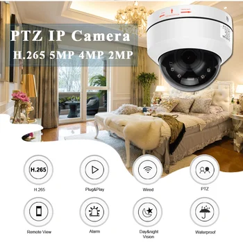 BESDER POE 5MP Speed Dome PTZ IP Kamero PoE Mini CCTV Varnosti Video Kamero, 4X Motorizirana Zoom Leča 2MP 5MP PoE IR 40M P2P ONVIF 64068