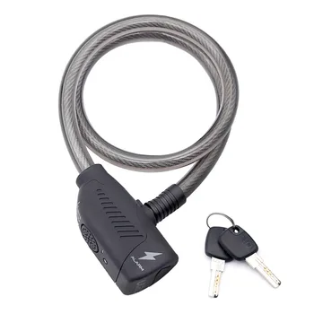 ULAC Mini Kolesa Zaklepanje 110dB Alarm Rog Indikator LED Kabel za Zaklepanje Uničenje Strižna Močan Alarm Proti Kraji Koles Zaklepanje 6441